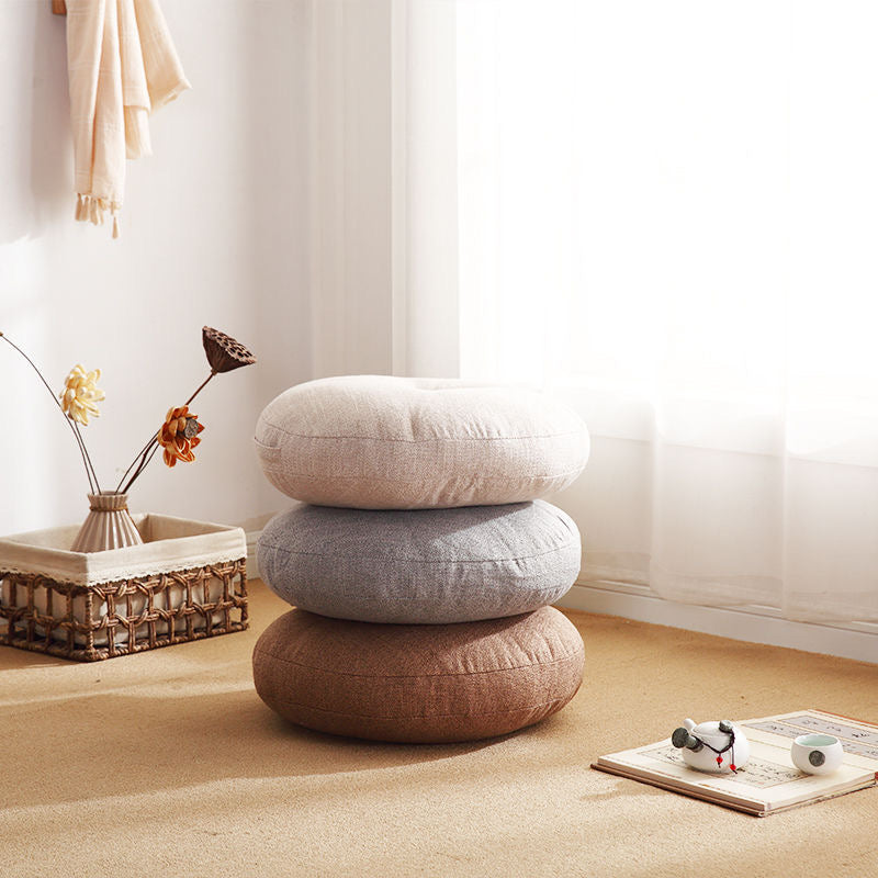 Round Linen Cushion