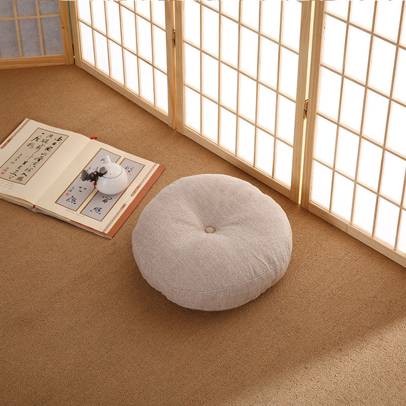 Round Linen Cushion
