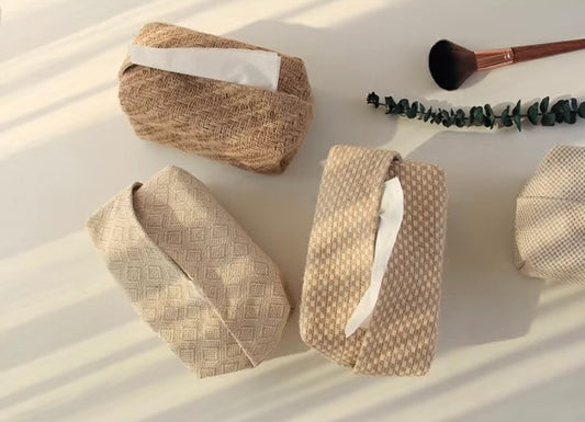 Linen Facial Tissue Box Cover