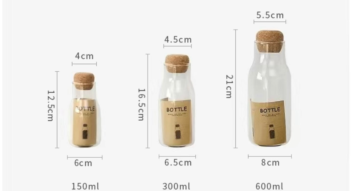 Wood Cork Bottle